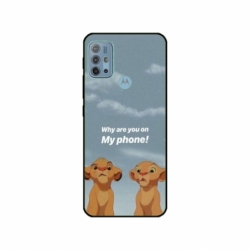 Husa personalizata tip carcasa HQPrint pentru Motorola Moto G30, model Why are you on my phone, multicolor, S1D1M0220
