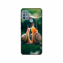 Husa personalizata tip carcasa HQPrint pentru Motorola Moto G30, model Snail, multicolor, S1D1M0231