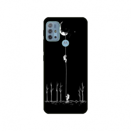 Husa personalizata tip carcasa HQPrint pentru Motorola Moto G30, model Climbing to the Moon, multicolor, S1D1M0233