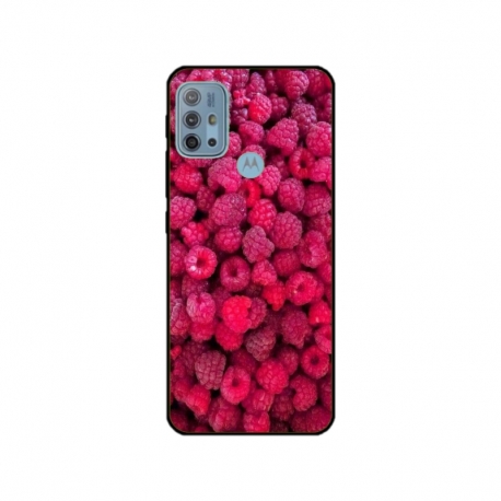 Husa personalizata tip carcasa HQPrint pentru Motorola Moto G30, model Zmeura, multicolor, S1D1M0234