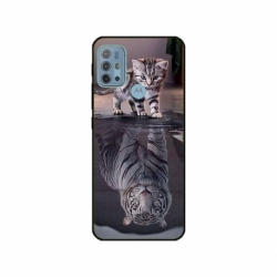 Husa personalizata tip carcasa HQPrint pentru Motorola Moto G30, model Tiger, multicolor, S1D1M0242
