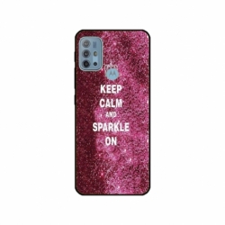 Husa personalizata tip carcasa HQPrint pentru Motorola Moto G30, model Keep Calm and Sparkle On, multicolor, S1D1M0252