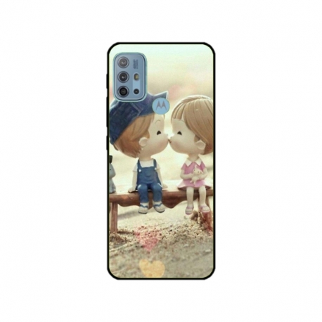 Husa personalizata tip carcasa HQPrint pentru Motorola Moto G30, model Kiss, multicolor, S1D1M0259