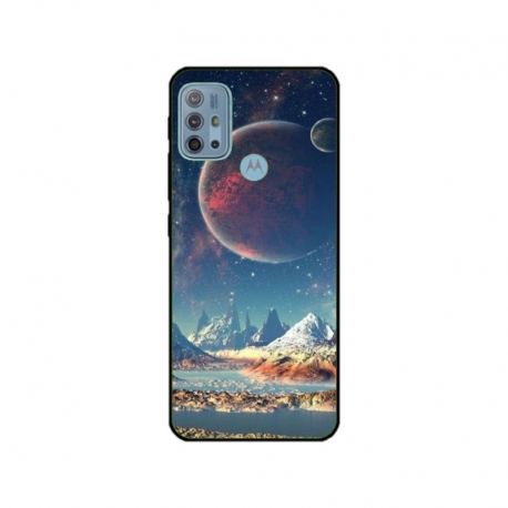 Husa personalizata tip carcasa HQPrint pentru Motorola Moto G30, model Alien Planet, multicolor, S1D1M0264