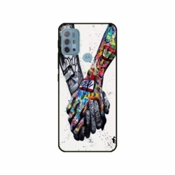 Husa personalizata tip carcasa HQPrint pentru Motorola Moto G30, model Abstract Holding, multicolor, S1D1M0271