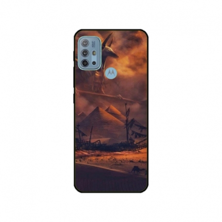 Husa personalizata tip carcasa HQPrint pentru Motorola Moto G30, model Anubis, multicolor, S1D1M0281