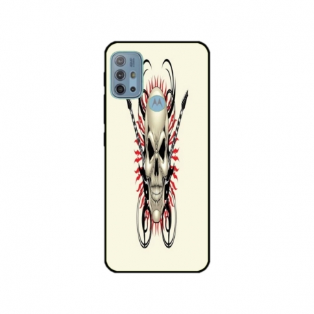 Husa personalizata tip carcasa HQPrint pentru Motorola Moto G30, model Skull 1, multicolor, S1D1M0284