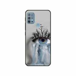 Husa personalizata tip carcasa HQPrint pentru Motorola Moto G30, model Teary Eye, multicolor, S1D1M0307