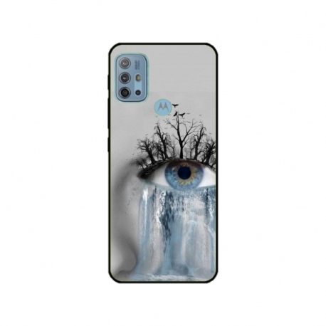 Husa personalizata tip carcasa HQPrint pentru Motorola Moto G30, model Teary Eye, multicolor, S1D1M0307