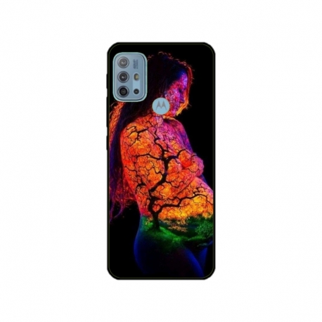 Husa personalizata tip carcasa HQPrint pentru Motorola Moto G30, model Colorful 7, multicolor, S1D1M0324