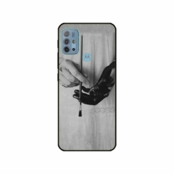 Husa personalizata tip carcasa HQPrint pentru Motorola Moto G30, model Black Paint, multicolor, S1D1M0336
