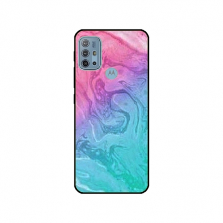 Husa personalizata tip carcasa HQPrint pentru Motorola Moto G30, model Colorful Mess, multicolor, S1D1M0374