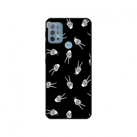 Husa personalizata tip carcasa HQPrint pentru Motorola Moto G30, model OK Skelly, multicolor, S1D1M0388