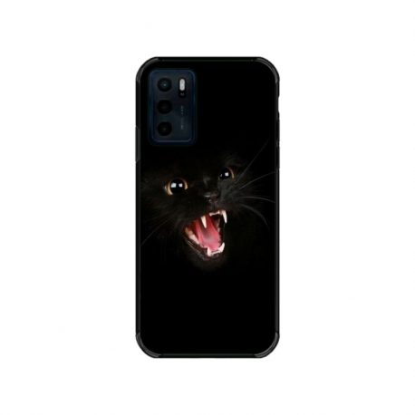 Husa personalizata tip carcasa HQPrint pentru Motorola Moto G42, model Black Cat 2, multicolor, S1D1M0016