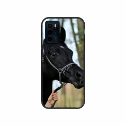Husa personalizata tip carcasa HQPrint pentru Motorola Moto G42, model Black Horse, multicolor, S1D1M0019