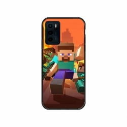 Husa personalizata tip carcasa HQPrint pentru Motorola Moto G42, model Minecraft 1, multicolor, S1D1M0125