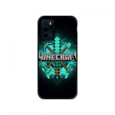 Husa personalizata tip carcasa HQPrint pentru Motorola Moto G42, model Minecraft 2, multicolor, S1D1M0126