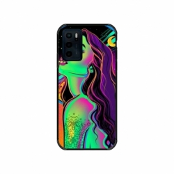 Husa personalizata tip carcasa HQPrint pentru Motorola Moto G42, model Colorful Girl, multicolor, S1D1M0249