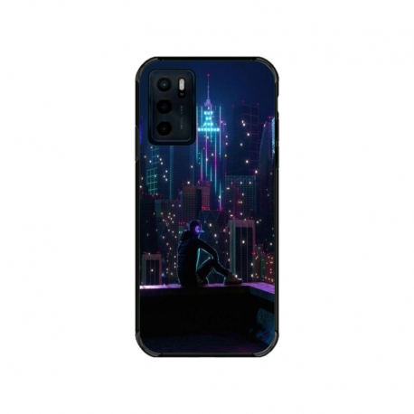 Husa personalizata tip carcasa HQPrint pentru Motorola Moto G42, model Neon City, multicolor, S1D1M0260