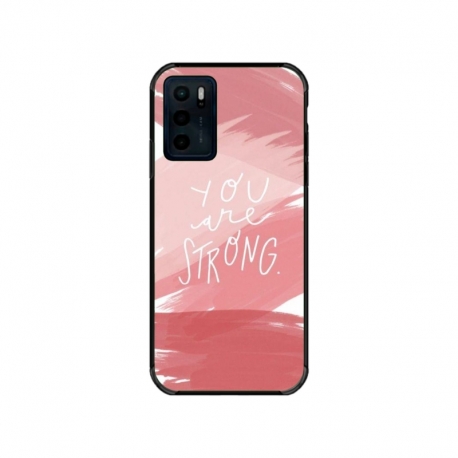 Husa personalizata tip carcasa HQPrint pentru Motorola Moto G42, model You are Strong, multicolor, S1D1M0275