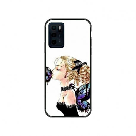 Husa personalizata tip carcasa HQPrint pentru Motorola Moto G42, model Butterfly Fairy, multicolor, S1D1M0294