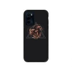Husa personalizata tip carcasa HQPrint pentru Motorola Moto G42, model Triangle Rose, multicolor, S1D1M0316