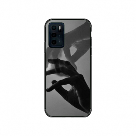 Husa personalizata tip carcasa HQPrint pentru Motorola Moto G42, model Hand Reach, multicolor, S1D1M0318