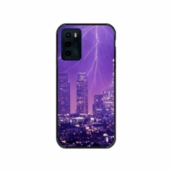 Husa personalizata tip carcasa HQPrint pentru Motorola Moto G42, model Purple Lightning, multicolor, S1D1M0354