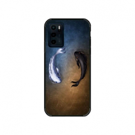 Husa personalizata tip carcasa HQPrint pentru Motorola Moto G42, model Ying and Yang Fish, multicolor, S1D1M0390