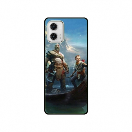 Husa personalizata tip carcasa HQPrint pentru Motorola Moto G53, model God of War 1, multicolor, S1D1M0008