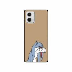 Husa personalizata tip carcasa HQPrint pentru Motorola Moto G53, model Tired Bunny, multicolor, S1D1M0027