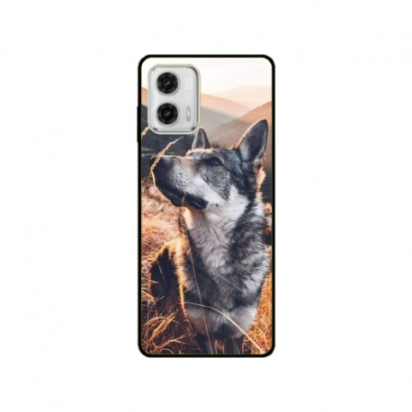 Husa personalizata tip carcasa HQPrint pentru Motorola Moto G53, model Dog 1, multicolor, S1D1M0064