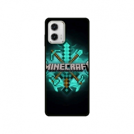 Husa personalizata tip carcasa HQPrint pentru Motorola Moto G53, model Minecraft 2, multicolor, S1D1M0126