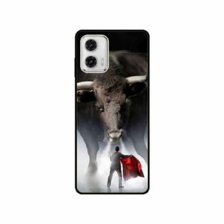 Husa personalizata tip carcasa HQPrint pentru Motorola Moto G53, model Bull, multicolor, S1D1M0205