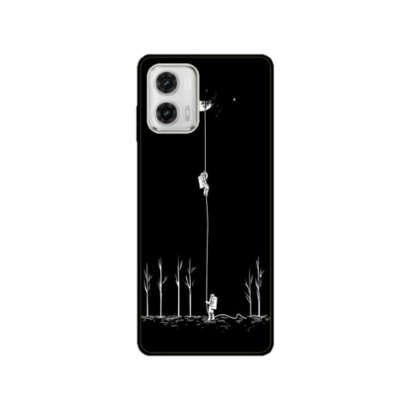 Husa personalizata tip carcasa HQPrint pentru Motorola Moto G53, model Climbing to the Moon, multicolor, S1D1M0233