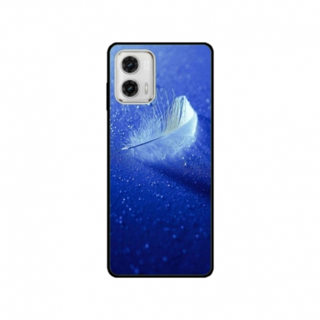 Husa personalizata tip carcasa HQPrint pentru Motorola Moto G53, model Pana, multicolor, S1D1M0236