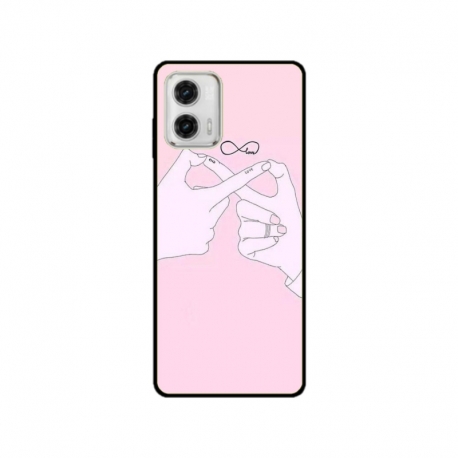 Husa personalizata tip carcasa HQPrint pentru Motorola Moto G53, model Infinity Togeter, multicolor, S1D1M0251