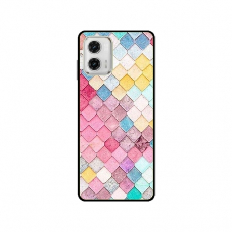 Husa personalizata tip carcasa HQPrint pentru Motorola Moto G53, model Color Scales, multicolor, S1D1M0258