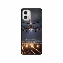 Husa personalizata tip carcasa HQPrint pentru Motorola Moto G53, model Airplane Landing, multicolor, S1D1M0266