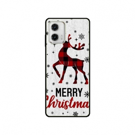 Husa personalizata tip carcasa HQPrint pentru Motorola Moto G73, model Merry Christmas Reindeer 1, multicolor, S1D1M0049