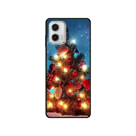 Husa personalizata tip carcasa HQPrint pentru Motorola Moto G73, model Christmas Tree 2, multicolor, S1D1M0058