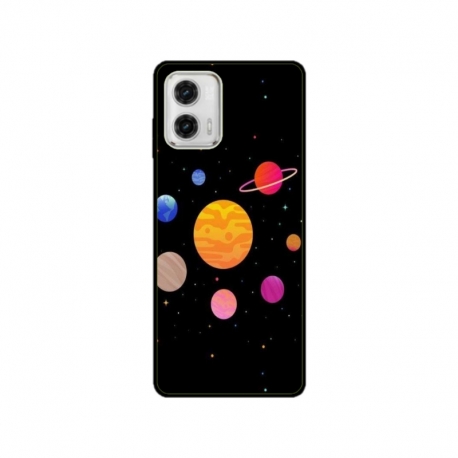 Husa personalizata tip carcasa HQPrint pentru Motorola Moto G53, model Colorful Galaxy, multicolor, S1D1M0283