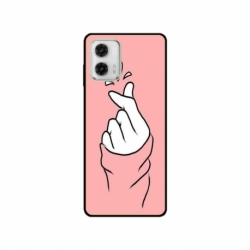 Husa personalizata tip carcasa HQPrint pentru Motorola Moto G53, model Heart Snap, multicolor, S1D1M0285