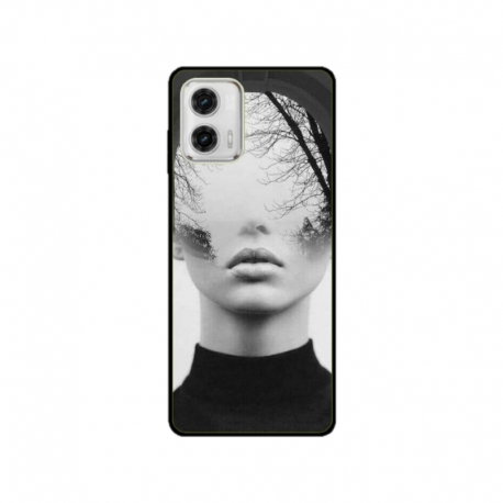 Husa personalizata tip carcasa HQPrint pentru Motorola Moto G73, model Abstract Lady, multicolor, S1D1M0066