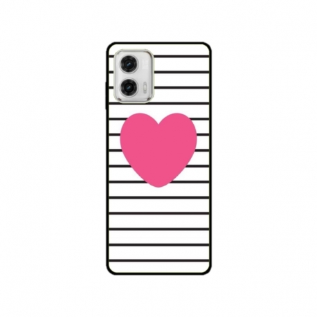 Husa personalizata tip carcasa HQPrint pentru Motorola Moto G53, model Heart, multicolor, S1D1M0291