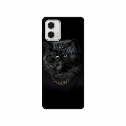Husa personalizata tip carcasa HQPrint pentru Motorola Moto G73, model Black Cat 4, multicolor, S1D1M0097