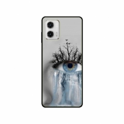 Husa personalizata tip carcasa HQPrint pentru Motorola Moto G53, model Teary Eye, multicolor, S1D1M0307