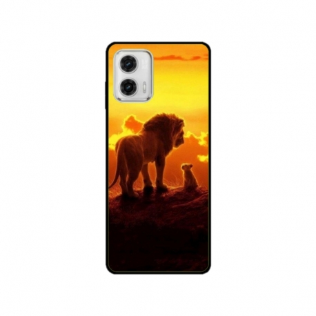 Husa personalizata tip carcasa HQPrint pentru Motorola Moto G73, model Lion King 1, multicolor, S1D1M0119