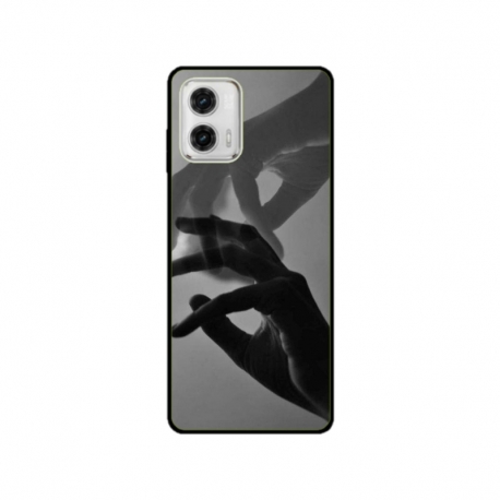 Husa personalizata tip carcasa HQPrint pentru Motorola Moto G53, model Hand Reach, multicolor, S1D1M0318