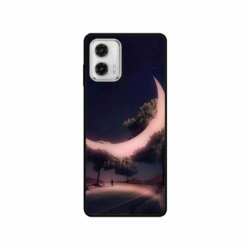 Husa personalizata tip carcasa HQPrint pentru Motorola Moto G53, model Moon in the Trees, multicolor, S1D1M0331